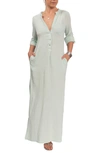 Everyday Ritual Deep V-neck Cotton Caftan In Mint