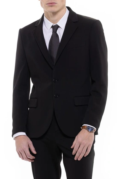 D.rt Thompson Wrinkle Resistant Two-button Blazer In Black