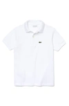 Lacoste Babies' Boys White Cotton Piqué Polo Shirt