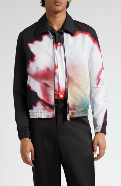 Alexander Mcqueen Men's Polarized Floral Bomber Jacket In Mix Colors