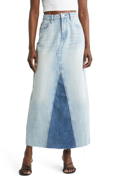 Blanknyc Patchwork Denim Skirt In Either Way
