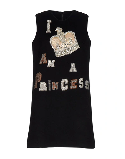 Dolce & Gabbana Short Dresses In Black