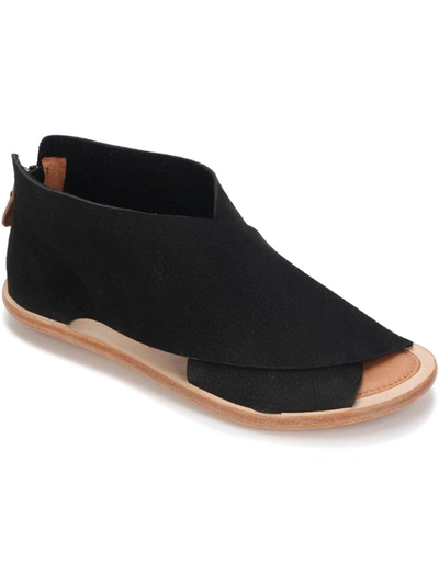 Gentle Souls By Kenneth Cole Urban Hooded Womens Leather Ankle Strappy Sandals In Black