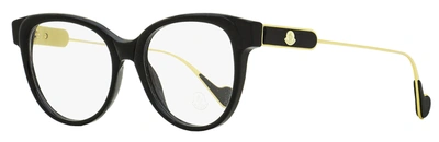 Moncler Women's Pantos Eyeglasses Ml5056 001 Black/gold 53mm In Multi