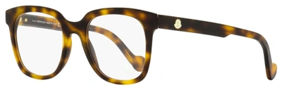 Moncler Women's Square Eyeglasses Ml5098 052 Dark Havana 51mm In Multi