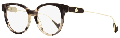 Moncler Women's Pantos Eyeglasses Ml5056 055 Rose Havana/gold 53mm In Multi