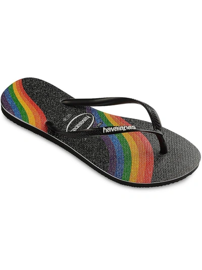 Havaianas Womens Slip On Shimmer Flip-flops In Multi