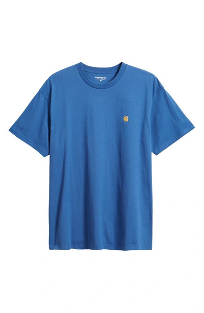 Carhartt Chase T-shirt In Liberty / Gold