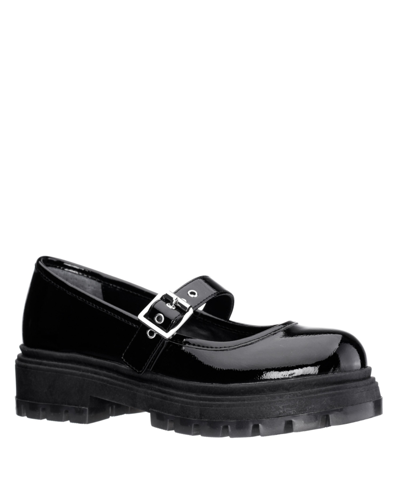 Nina Little Girls Kathy Lug Bottom Sole Mary Jane Shoe In Black