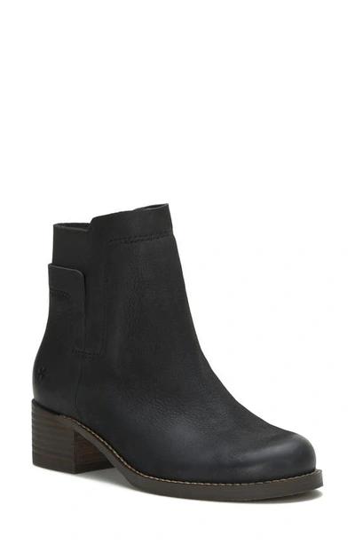 Lucky Brand Women's Hirsi Pull-on Ankle Booties In Black Leather