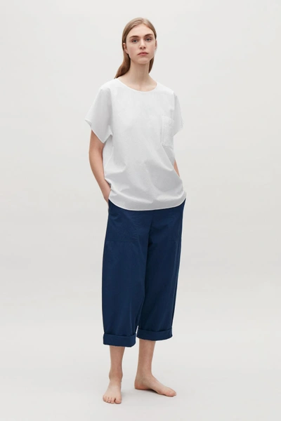Cos Oversized Cotton Top In White