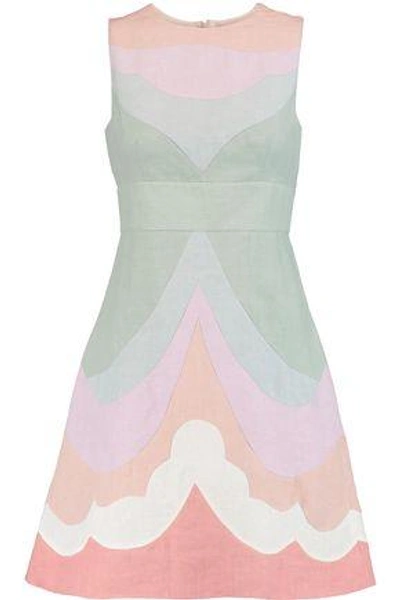 Valentino Flax Mini Dress In Pastel Pink