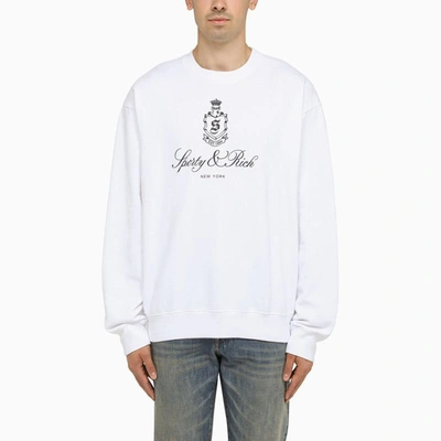 Sporty And Rich Sporty & Rich Crewneck Sweatshirt With Logo In White