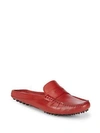 Saks Fifth Avenue Mule Driver Leather Loafers In Red