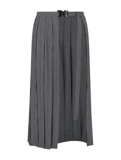 Dior Long Kilt In Grey