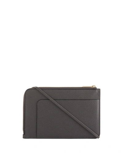 Valextra Invisible Orizzontale Twist Wallet In Dark Gray