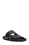 Vince Women's Georgie Leather Pool Slide Sandals In Black