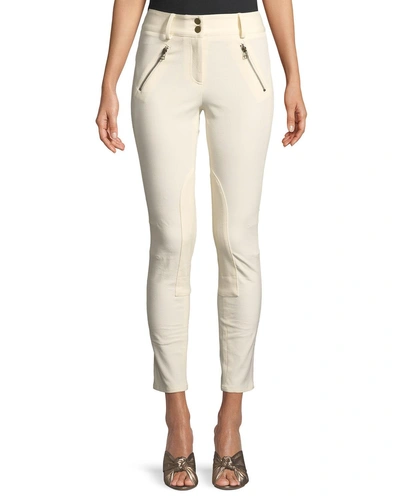 Veronica Beard Ellie Jodhpur Cropped Pants In White