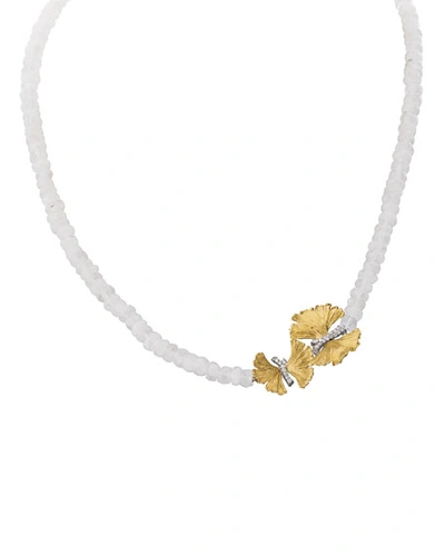 Michael Aram Butterfly Ginkgo Single-strand Necklace W/ Moonstone