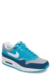 Nike Air Max 1 Sneaker In Wolf Grey/ White/ Light Blue