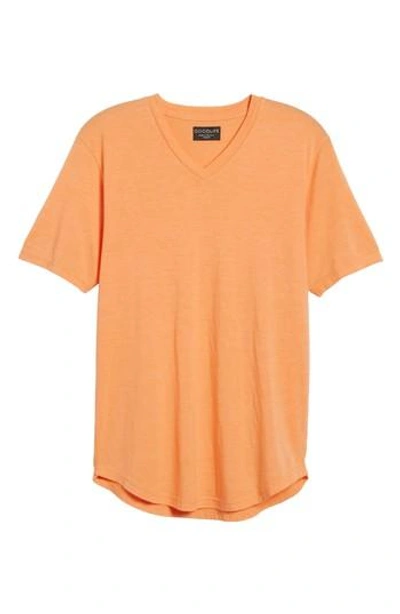 Goodlife Scallop Triblend V-neck T-shirt In Mock Orange
