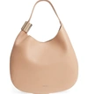 Jimmy Choo Stevie Lambskin Leather Hobo - Beige In Nude