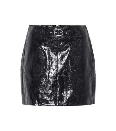 Rag & Bone Toni Patent-leather Mini Skirt In Black