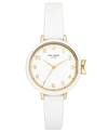 Kate Spade Park Row White Dial Ladies Watch Ksw1441 In Gold / Gold Tone / Rose / Rose Gold / Rose Gold Tone / White