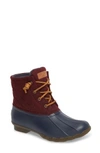 Sperry Saltwater Duck Boot In Navy/ Maroon