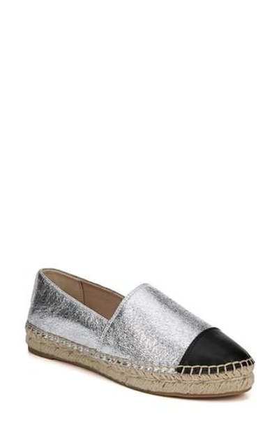 Sam Edelman Krissy Espadrille Flat In Soft Silver