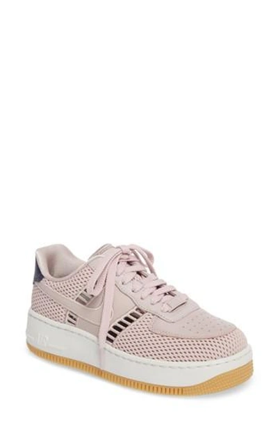 Nike Air Force 1 Upstep Si Mesh Sneaker In Particle Rose/ Summit White
