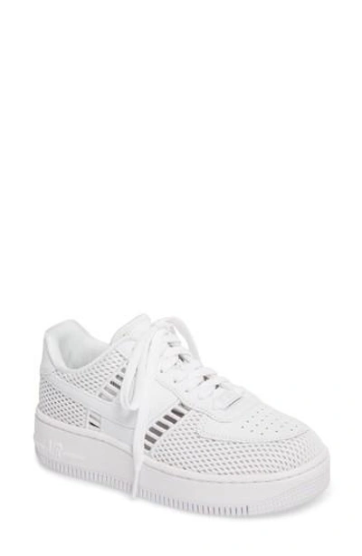 Nike Air Force I Upstep Leather And Mesh Sneakers In White | ModeSens