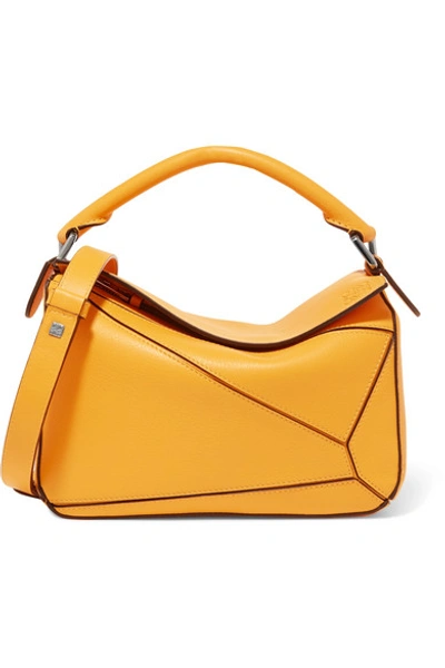 Loewe Puzzle Textured-leather Shoulder Bag In Yellow
