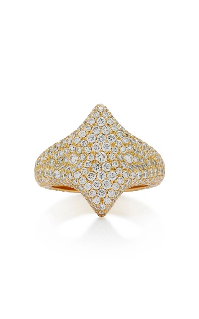 Ilana Ariel Adina 18k Gold Diamond Signet Ring In White