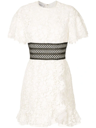 Giambattista Valli Lace Mini Dress In White