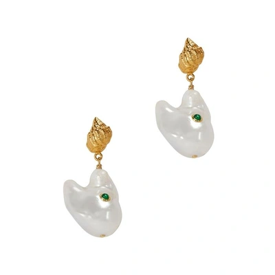 Anni Lu Baroque Pearl 18ct Gold-plated Single Drop Earring
