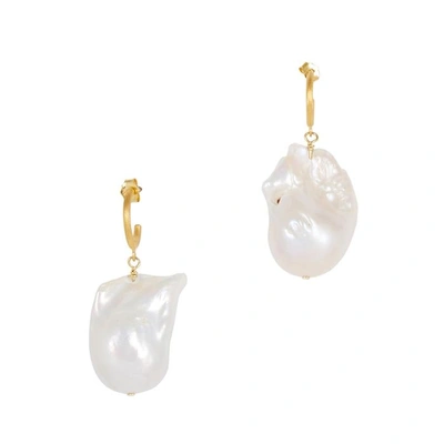 Anni Lu Baroque Pearl 18ct Gold-plated Drop Earrings