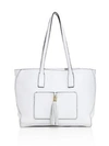 Milly Astor Large Pebble Leather Tote In White