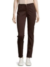 Ag Prima Sateen Cigarette Skinny Jeans In Bdx Bordeaux