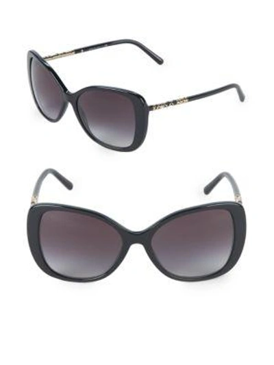 Burberry 57mm Butterfly Sunglasses In Black
