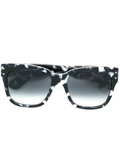 Moschino Eyewear Toy Bear醋酸纤维太阳眼镜 In Black