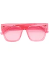 Stella Mccartney Transparent Square-frame Sunglasses In Pink