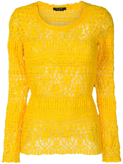 Isabel Marant 'yulia' Spitzenoberteil - Gelb In Yellow & Orange