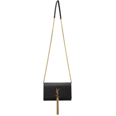 Saint Laurent Black Kate Tassel Chain Wallet Bag In 1000 Black