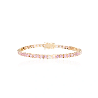 The Lovery Large Pink Sapphire And Diamond Bracelet