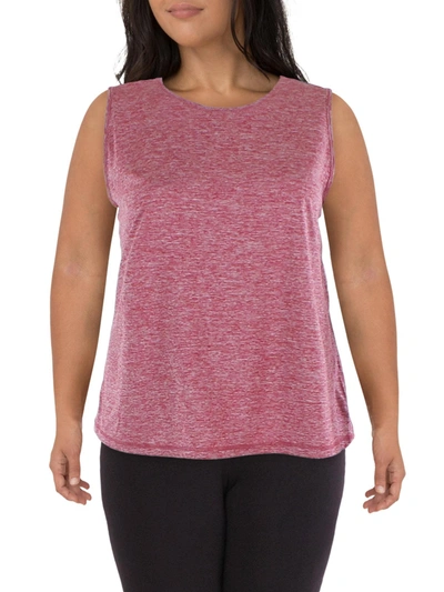 Ideology Plus Womens Fitness Running Tank Top In Pink
