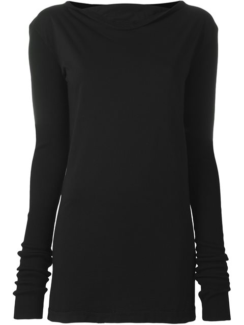 Rick Owens Drkshdw Ribbed Sleeve Sweatshirt In Black | ModeSens