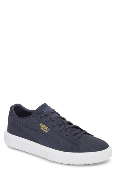 Puma Breaker Suede Sneaker In Blue Suede