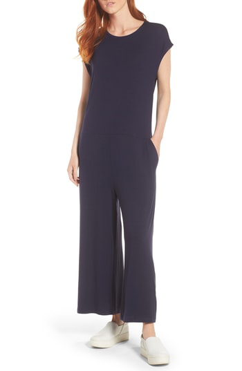 eileen fisher cap sleeve jumpsuit