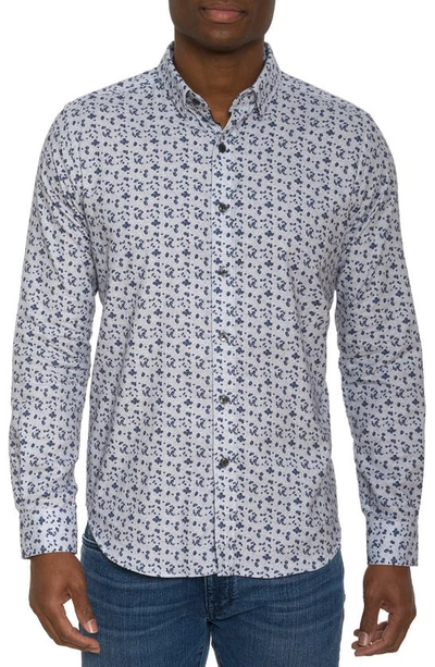 Robert Graham Cattaneo Floral Brushed Cotton Button-up Shirt In White